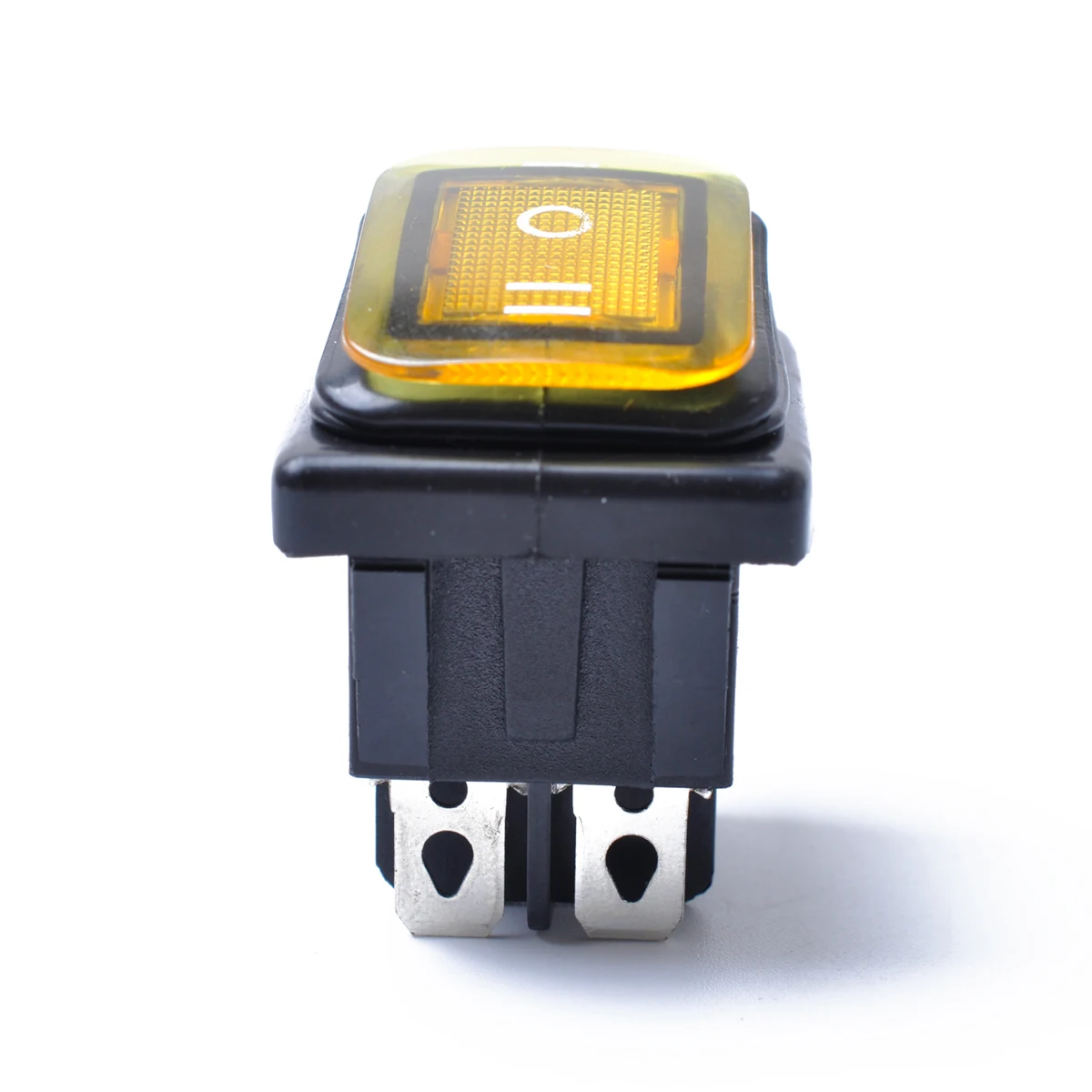 

6 Pin Waterproof Car Boat Rocker Switch Yellow Light On Off Joystick Latching Dustproof 12V Power Source Easy Setup Durable