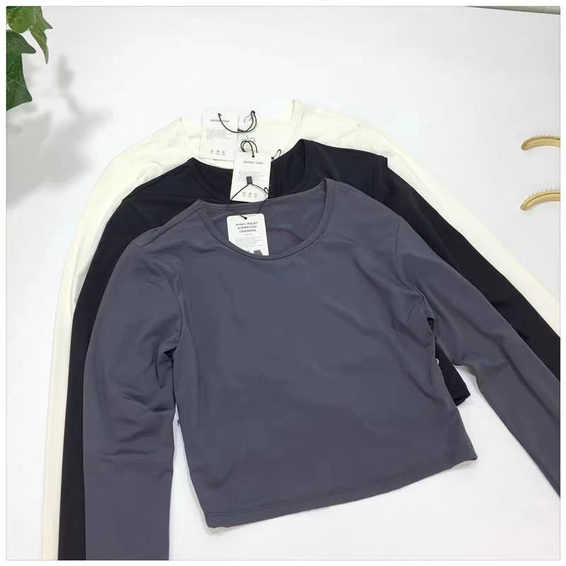 Lo تي شيرت نسائي غير رسمي بأكمام طويلة لربيع وخريف بلوفرات متينة بقصة ضيقة تي شيرت نسائي ملابس الشارع الشهير قمصان علوية غير رسمية