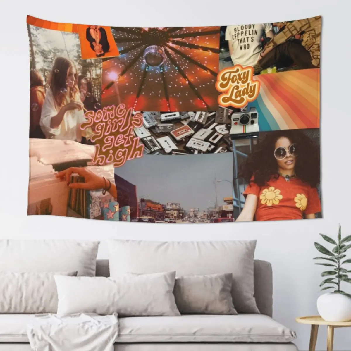 

groovy man collage Tapestry Home Decorators Room Ornaments Wall Art Room Decor Tapestry