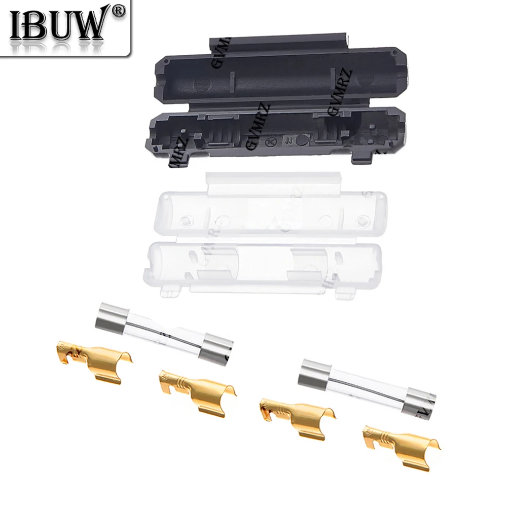 5Set 250V 0.5A-30A 0.5A 1A 25A 2A 3A 8A 30A 6*30MM Fuse Socket Flip With 6X30MM Glass Fuse Holder shell Black/White Flip Type