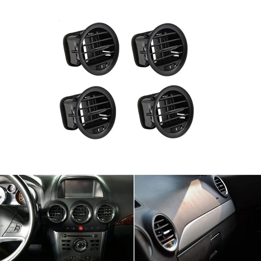 Car Heater A/C Air Vent Cover Outlet Grille 13417363 2201099 for Vauxhall Opel ADAM / CORSA D MK3 ,4PCS