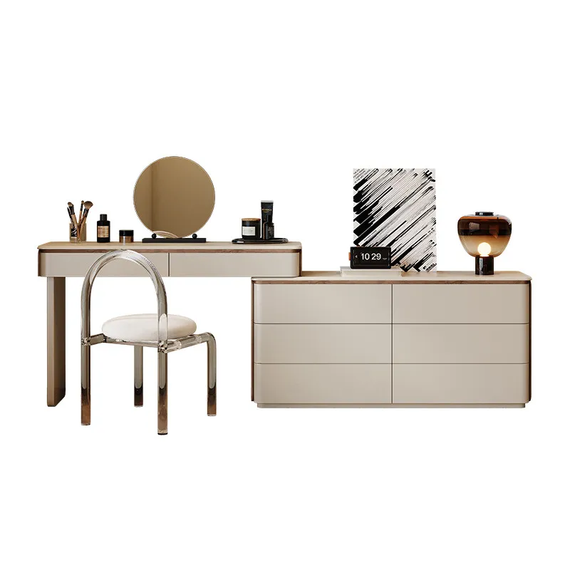 

Прикроватная тумбочка-комод из массива дерева, 30 см, с покрытием под краску, для спальни, интегрированная.