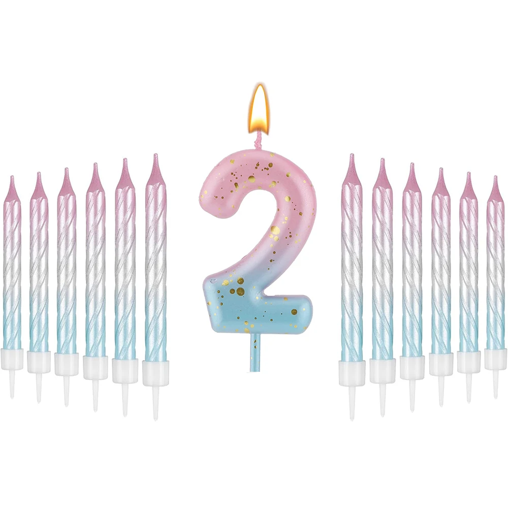 Unity Candle Set - Lilin Ulang Tahun Digital Set Gradasi