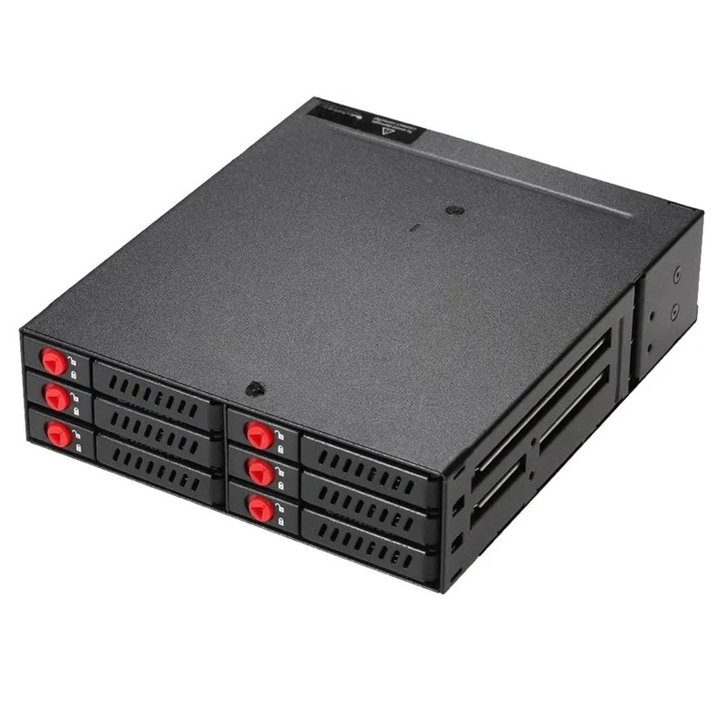 

6-Bay 2.5Inch SATA SSD HDD Enclosure Mobile Rack/Enclosure Hard Disk Enclosure Rack Data Storage For 5.25 Drive Bay