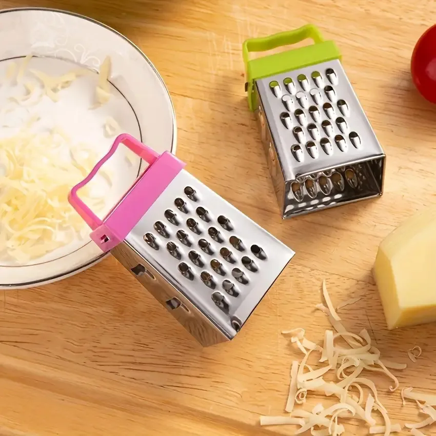1PC Mini Manual Vegetable Cutter 4-sided Slicer Stainless Steel Grater Kitchen Tool Carrot Fruits Cheeses