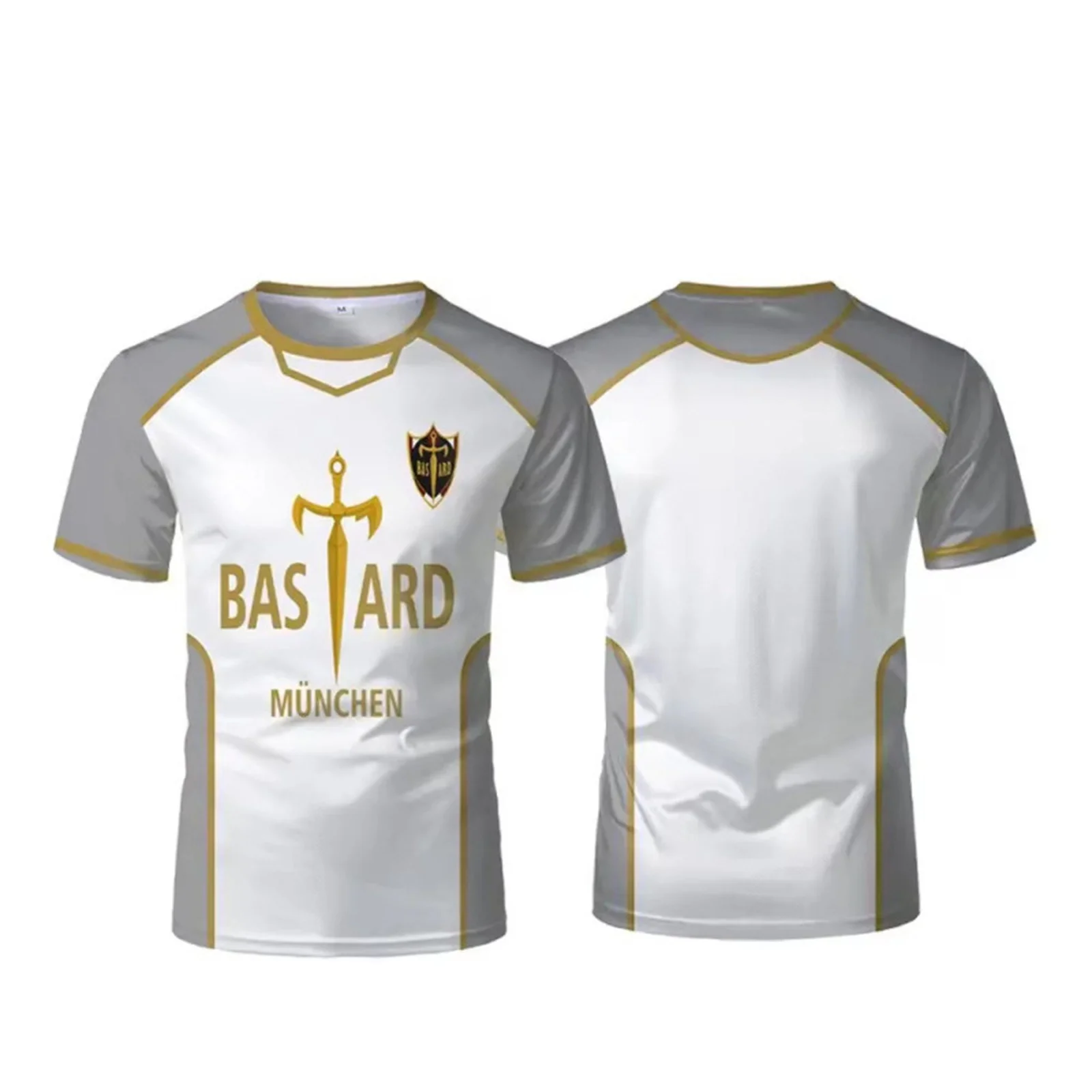 

Anime Munich Isagi Yoichi Cosplay Football Jersey Gray T-Shirt Casual Sports Shirt 3D Printed Summer Short Sleeved Tee Merch