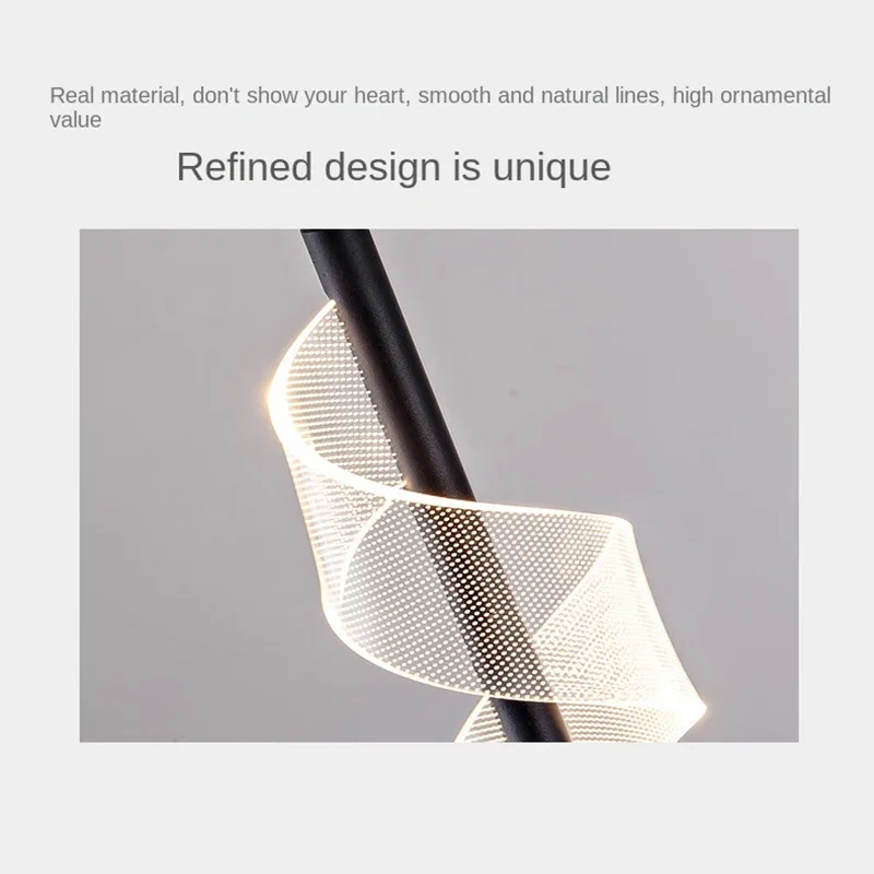LED Bedside Pendant Light, Simple and Modern, Living Room, Bedroom Bedside, Creative Single Head Long Line Small Pendant Light image 6