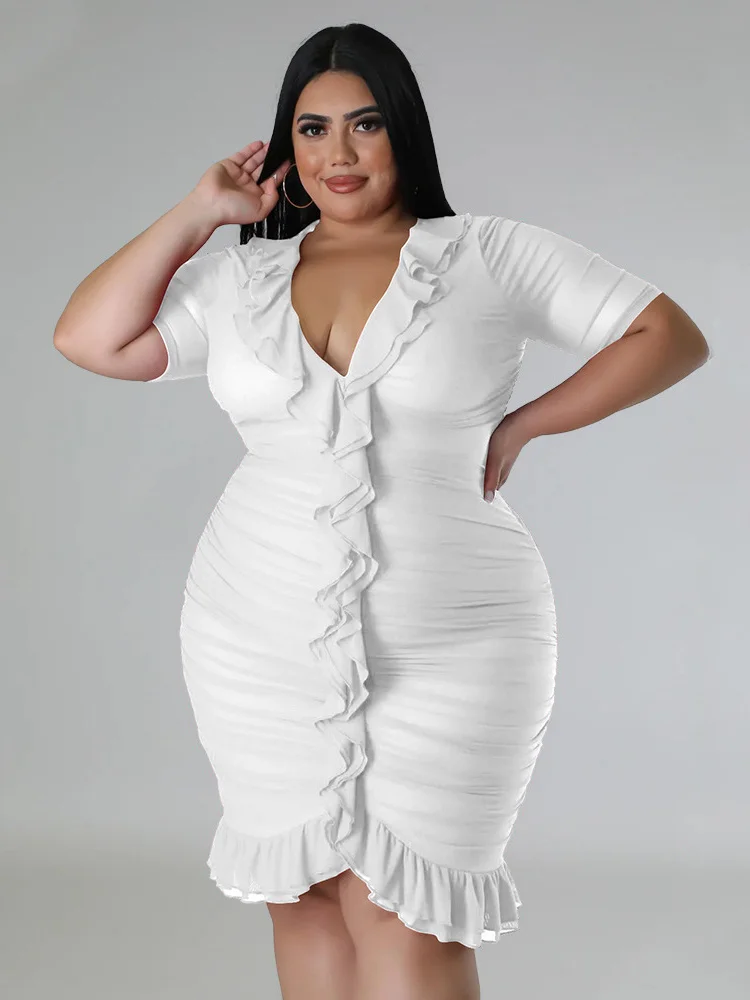 plus size white bodycon dress Pinup Fashion Formal Dresses Women Bell Sleeve Vintage Work Pencil Midi 14W at Amazon Women's Clothing store Extended hemline ends above the knee in the classic mini styling boy dress Wmstar Plus Size Dresses for