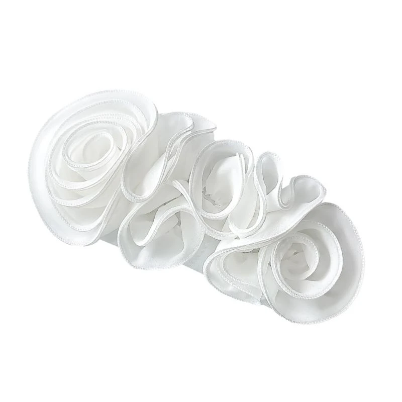 Ruffled Flower Patches Stage Costume Sewing on Applique for Formal Event Dress