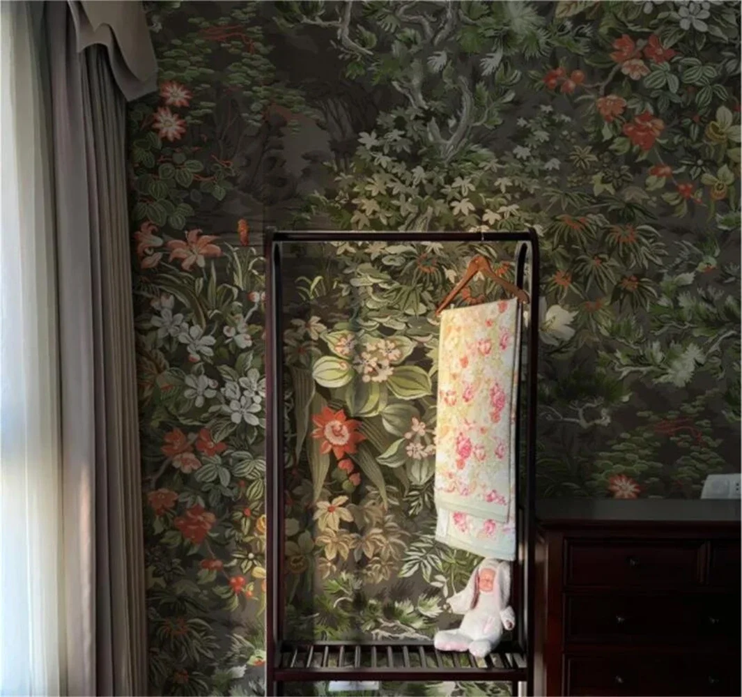 Custom American wallpaper 3D Vintage plant home decoration TV background wall cloth art mural wallpapers living room dining room