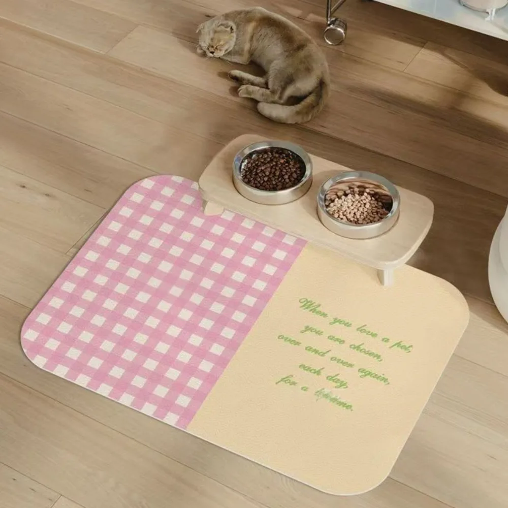 Multifunctional Pet Placemats Splash-proof Leak-proof Absorbent Pad Dirt-resistant Easy To Clean Special-shaped Floor Mats Home