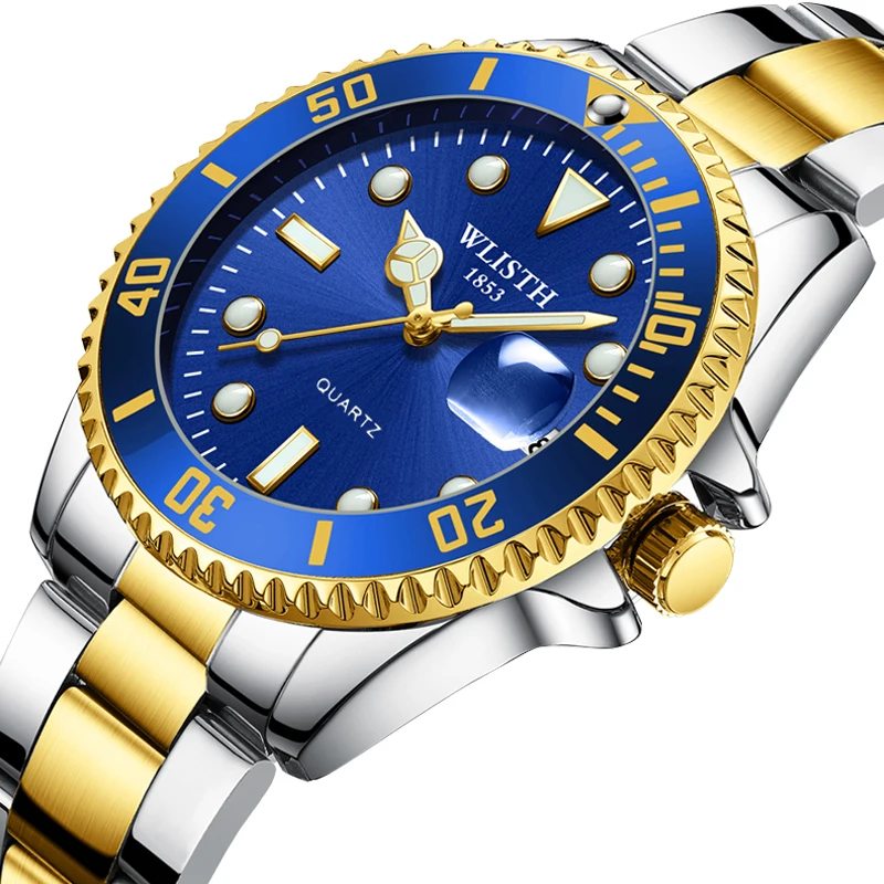 Man Luxury Business Man Watch Casual Business Quartz Watches Stainless Steel Quartz Men Luxury Watch Luminous Wristwatch
