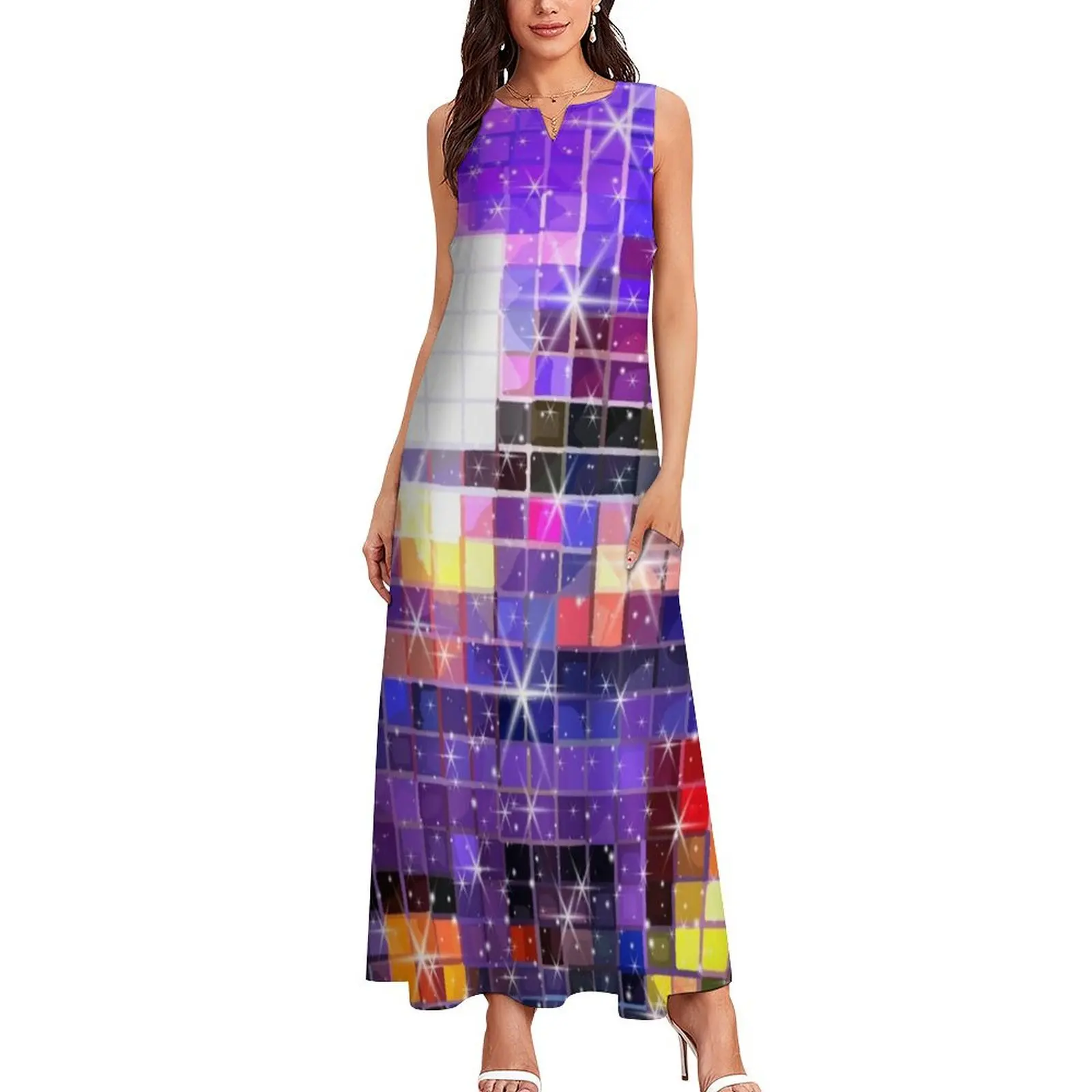 Twinkle 70s Disco Ball Pattern Long Dress women's summer clothing 2025 long sleeve dress Dress