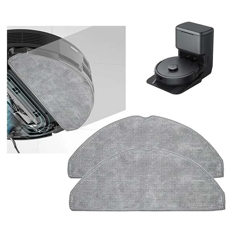 WHYY-pieza de repuesto de paños de fregona para Robot aspirador Eufy L60, accesorios de paños de fregona lavables con almohadilla de microfibra