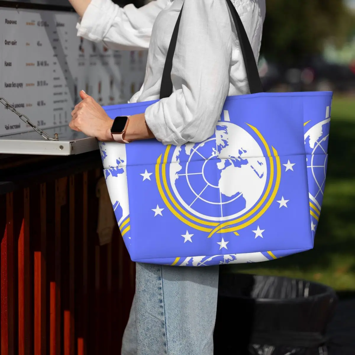 Into Hell Liberty Diving Earth For Super Beach Tote Bag Sport Gym Yoga Duffle Bolsa grande para mujer Bolsa de viaje Bolsa de fitness
