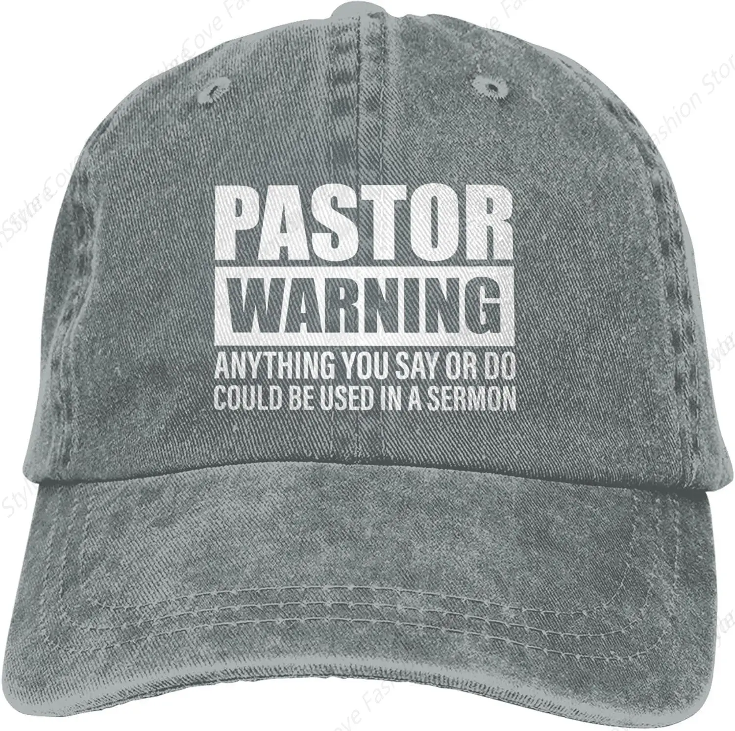 

Pastor Warning Anything You Say Or Do Could Be Used In A Sermon Hat Pure Cotton Cap Men Women Baseball Cap Breathable Hat