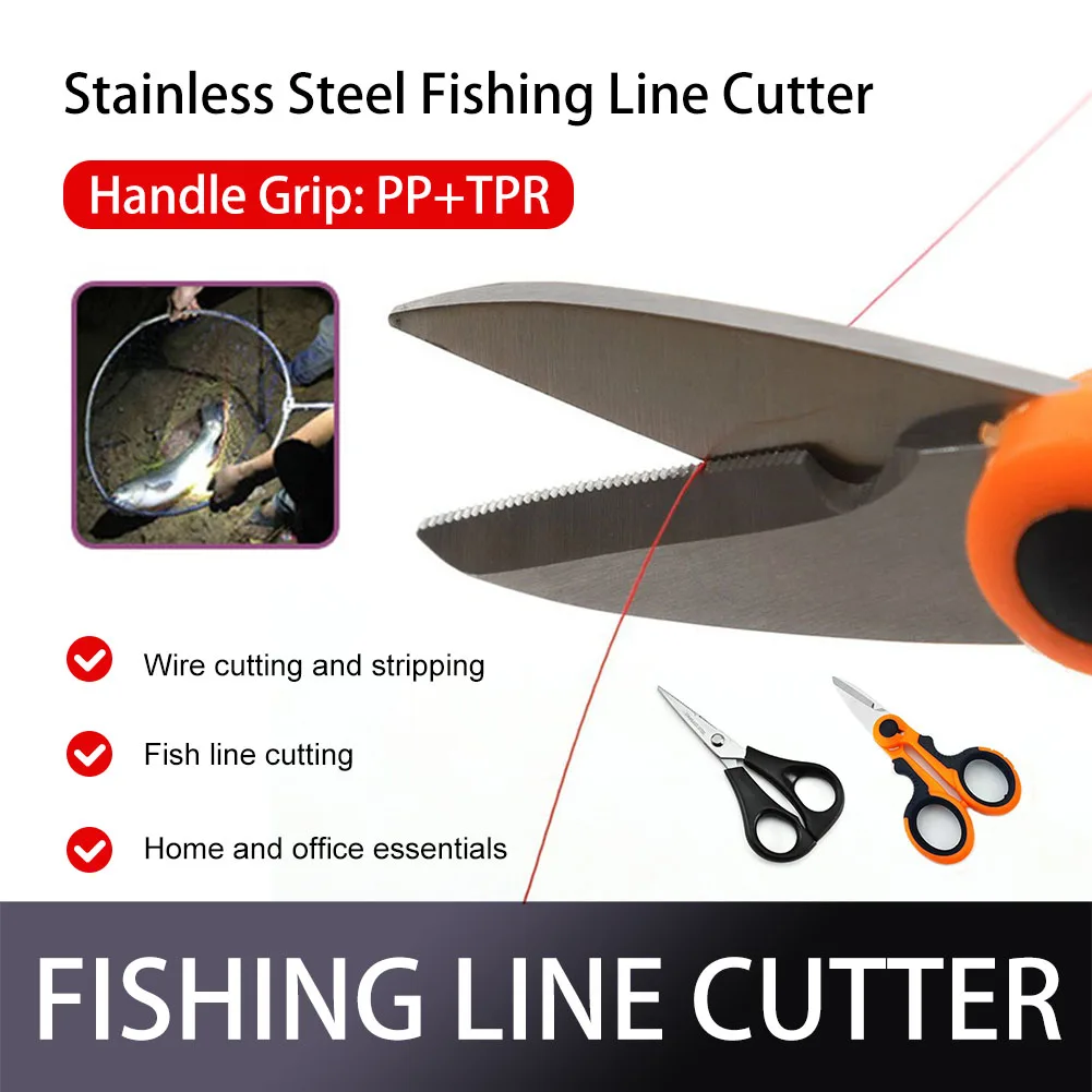 Fishing Cutter Stainless Steel Fishing Scissor Portable Fishing Pliers Scissors PE Braid Line Lure Cutter Fishing Accessories