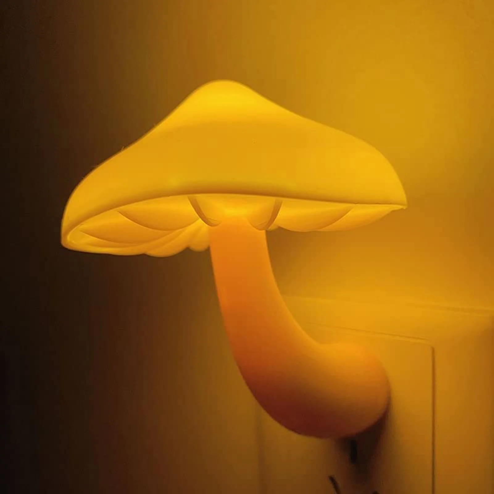 LED Bedside Night Light Mushroom Shape Light-Triggered Mood Lights Long Standby Home Decorations for Hallway Bedroom Kids Room