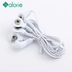 3.5mm 2/4 Button Electrode Lead Wire Connecting Cables for Digital TENS Therapy Machine Massager Electrode Wire Plug Conne