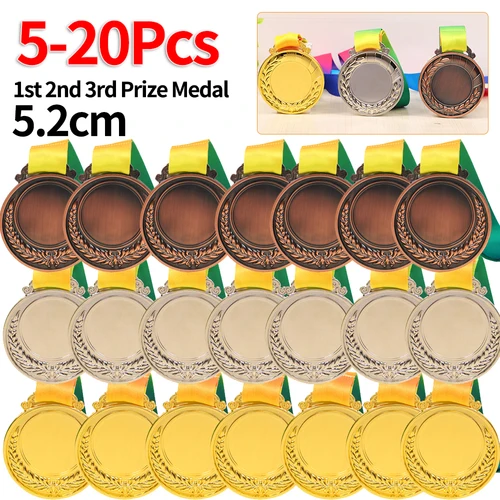 Medalla de premio de oro, plata y bronce para niños, 5/10/20 piezas, recompensa de ganador, deportes al aire libre, premios de competición de fútbol, regalos de recuerdo