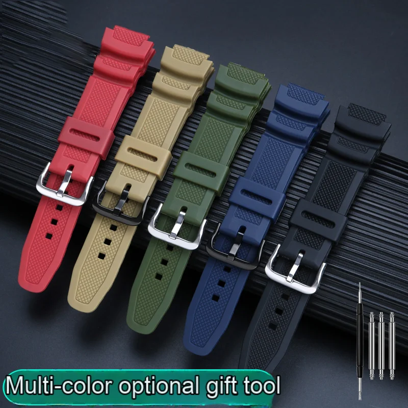 18mm raised mouth for Casio W218H/AE-1200/1100/SGW-300/400/MRW-200 series waterproof resin silicone strap bracelet