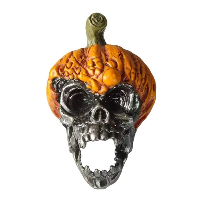 Halloween Pumpkin Skull Sculpture Office Halloween Decor Sculpture Lawn Resin Desktop Ornament Garden Statue Figurine Miniatures