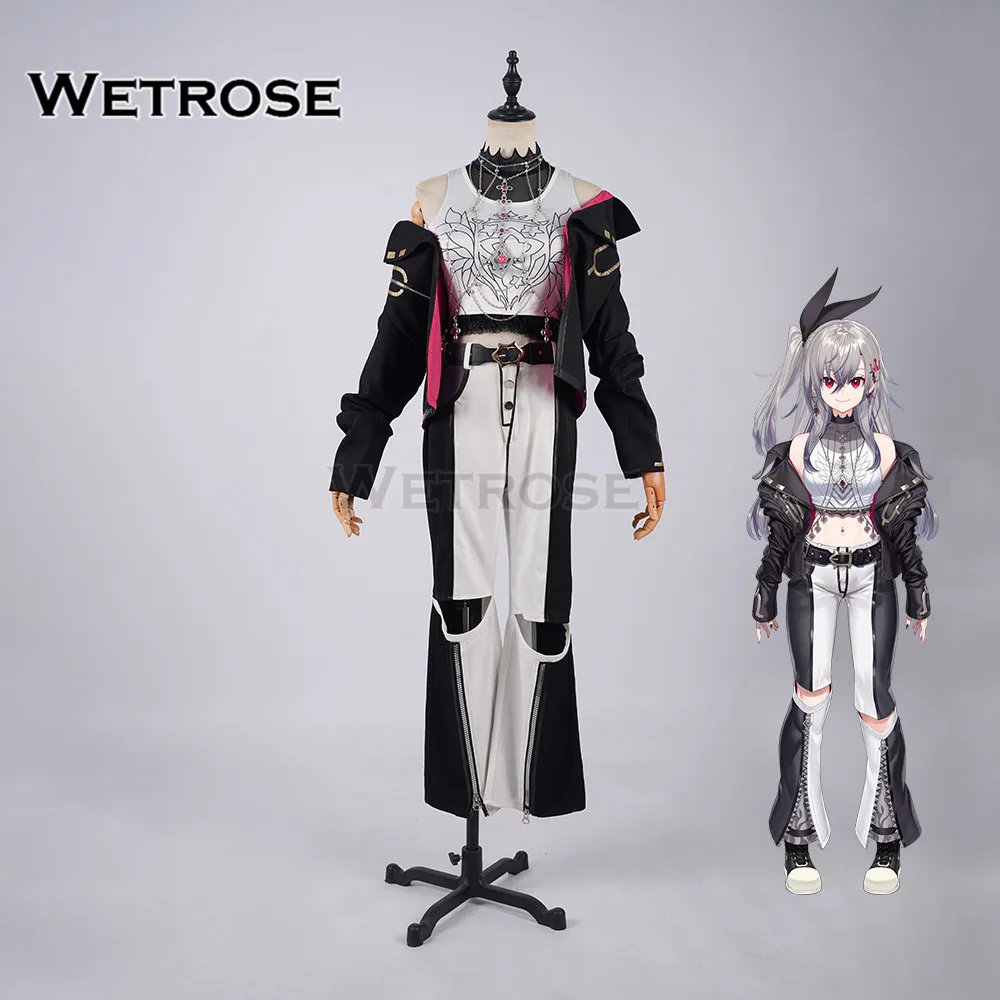 【Wetrosse】متوفر في المخزون أزياء Isaki Riona التأثيرية FLOW GLOW Rengou Holo Vtuber Hololive Dev Is Outfit Halloween مجموعة كاملة من الشعر المستعار