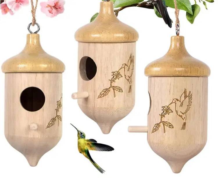 Factory Hot Sell Bird Houses Outside Room Outdoor Hanging House Wooden