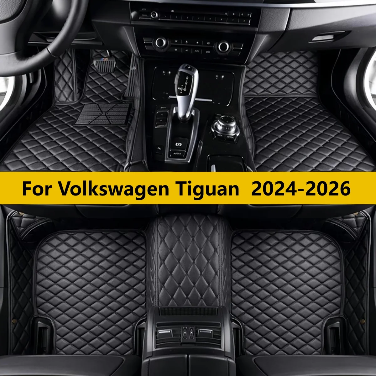 

Кожаные автомобильные коврики для Volkswagen Tiguan 2024 2025 2026, полный комплект, ковровые покрытия для салона автомобиля