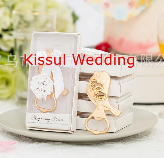 

30Pcs/lot Love birds Beer Bottle Openers For Wedding favors and Bridal shower Party favor gifts in Gold color