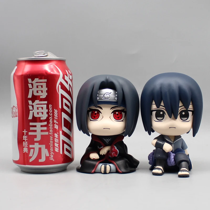 カワイイうちはサスケ漫画フィギュア,疾風伝おもちゃ,ナルト疾風伝,イタチ,車の装飾,PVCモデル,誕生日おもちゃ,10cm