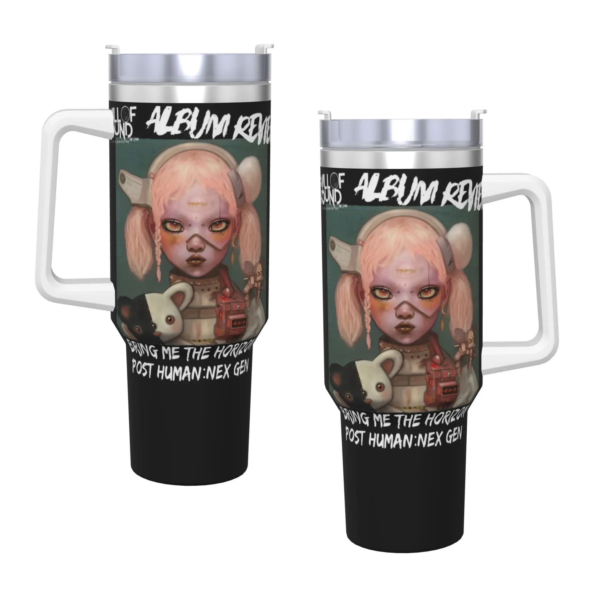 Stainless Steel Tumbler Brings Me The Horizons Metal Music Goth Car Mugs With Straws Drinks Water Bottle Insulated Thermal Cups