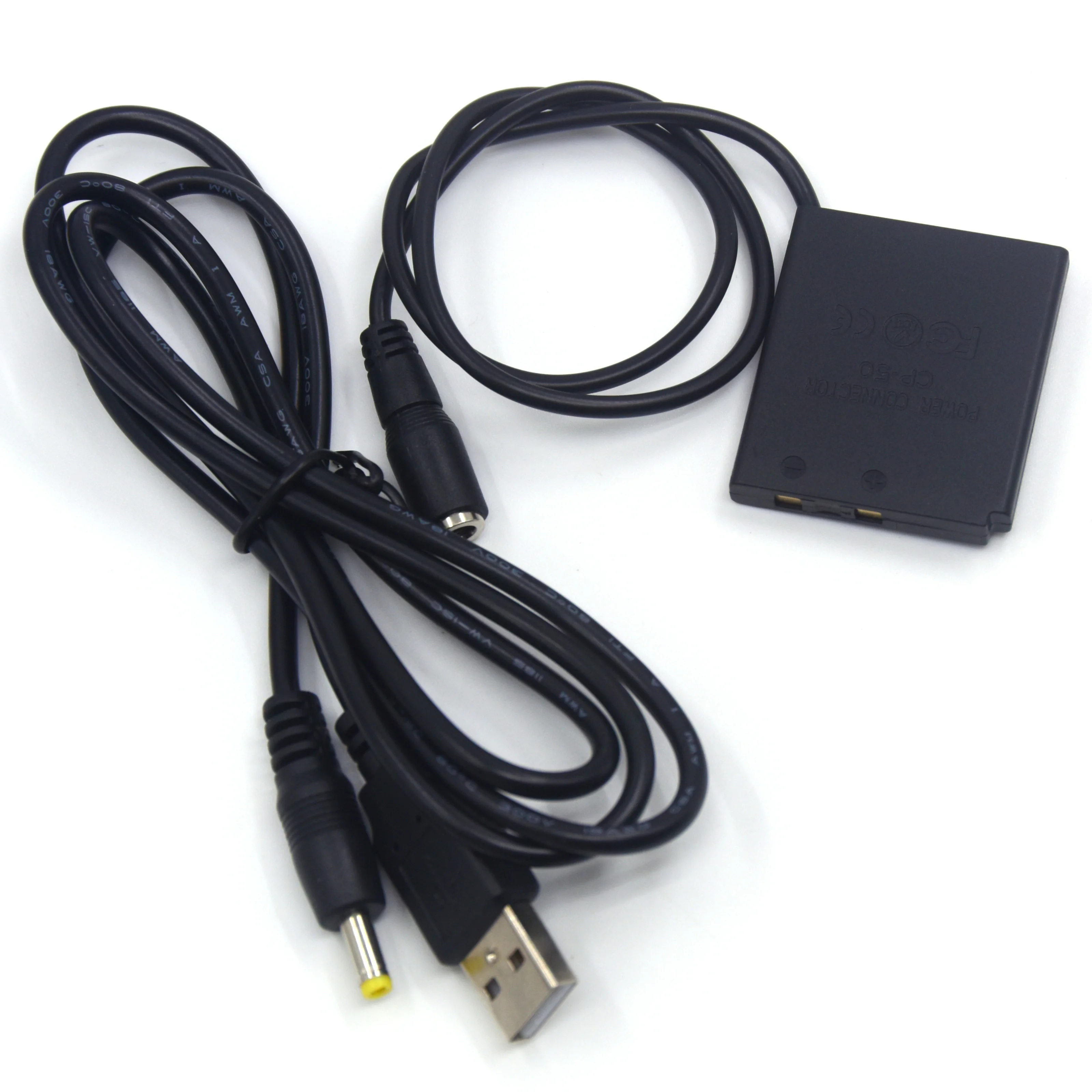 Câble USB NP-50 DUNIBattery CP-50 DC Coupler Fit Camera Adaptateur secteur Alimentation pour Fujifilm FinePix F300EXR F305EXR X10 XP150