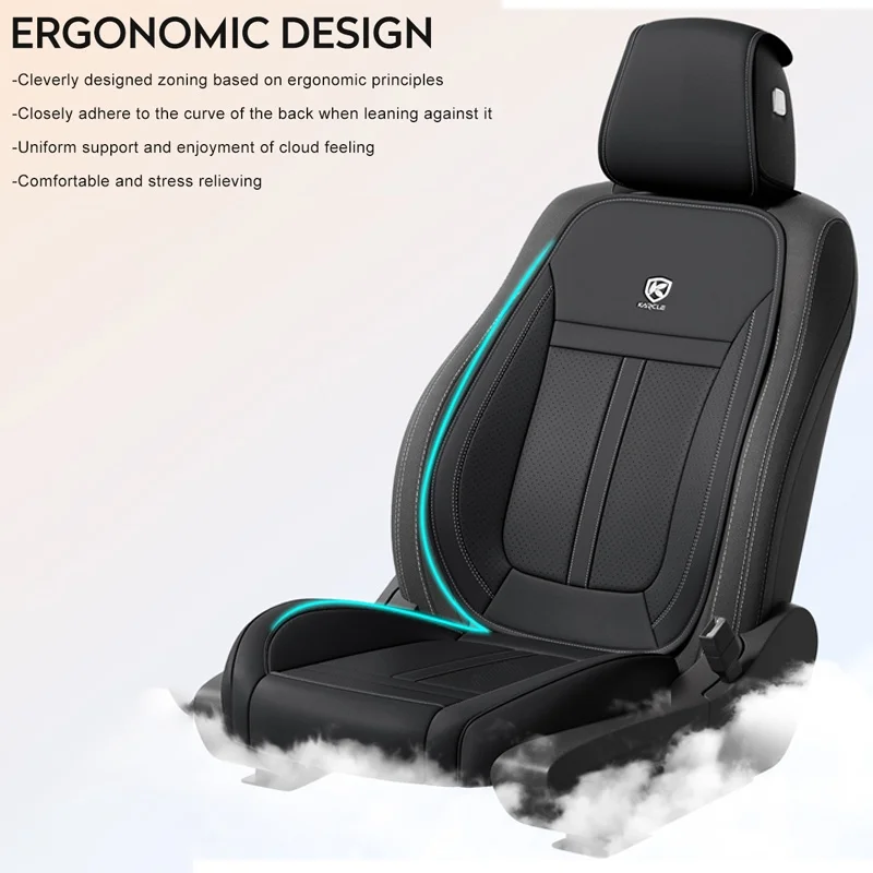 Funda para asiento de coche, juego completo de cuero NAPPA perforado, funda protectora para asiento, cojín Universal transpirable para asiento, conjunto Universal para Interior de coche