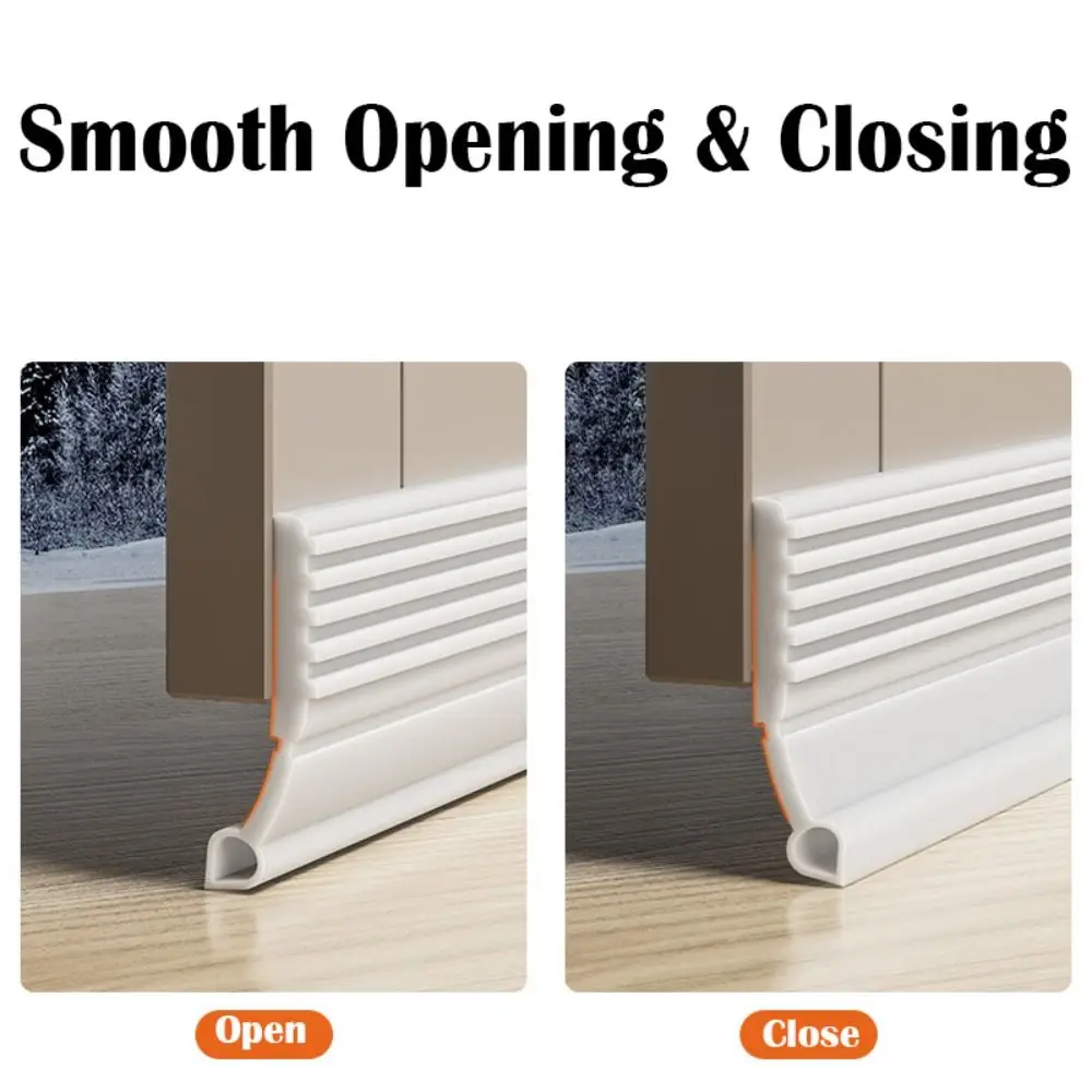 Soundproof Door Bottom Sealing Strip Self-adhesive PVC Draught Excluder 100cm Insect Prevention Door Draft Stopper Dorm