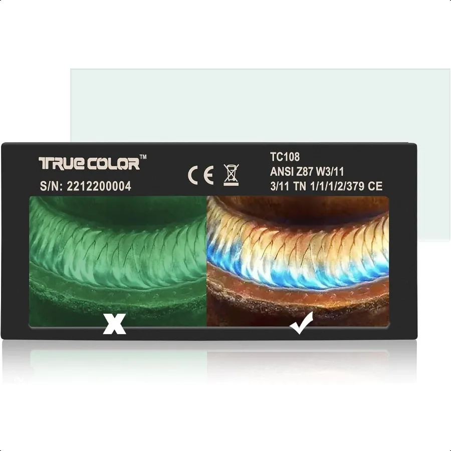 

2x4.25'' Auto Darkening Welding Lens with Shade 11 True Color Blue Technology Clear View Welding Helmet Accories Fit most Panca
