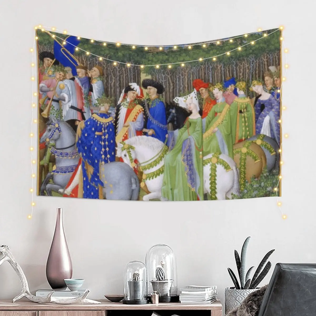 Les Très Riches Heures du duc de Berry 15th Century by Frères de Limbourg Tapestry Cute Decor House Decorations Tapestry