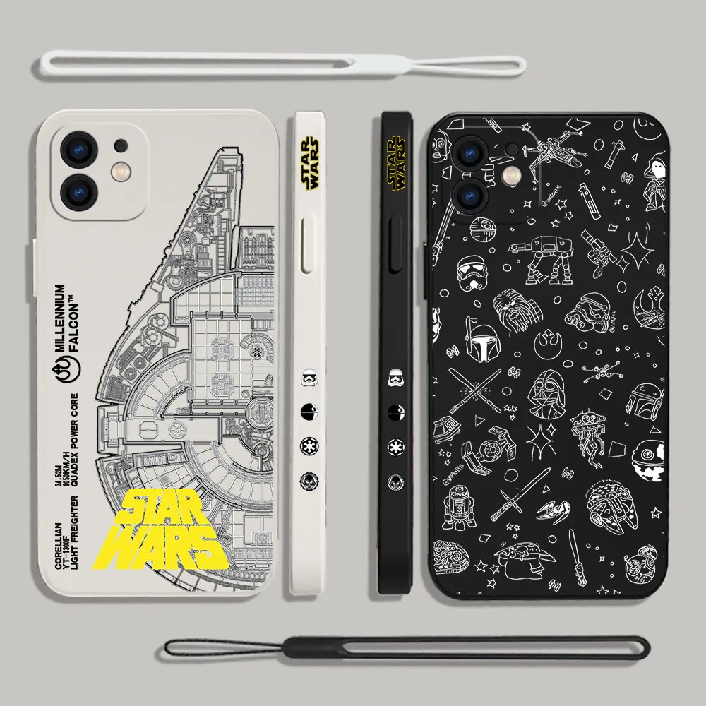 

Star Wars Phone Case For Xiaomi Redmi Note 12 11 11T 10 10S 9 Pro Plus 10C 9A K40 K50 K60 4G 5G With Hand Strap