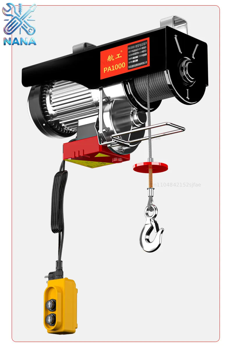 PA800 Electric Lift Remote Operation Hoist Wireless Remote Control Lifting Crane Micro Electric Hoist  Household Small Crane