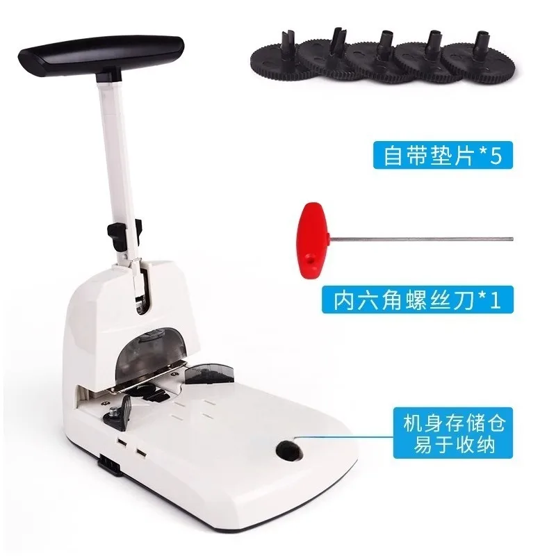 100-Sheet Heavy Duty Corner Rounder Manual Hole Punch Trimmer 6-Blade Multi-Function Office Hole Punching Machine 1pcs