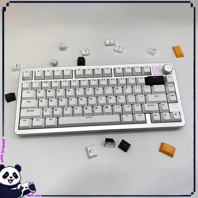 FURYCUBE F75 Mechanical Keyboard Aluminum Gasket Customized RGB Tri mode Wireless Bluetooth Keyboard Office Game PC Accessories