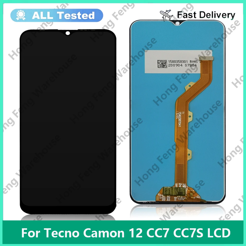 

Для Tecno Camon 12 CC7 KC2 LCD дисплей кодирующий преобразователь сенсорного экрана в сборе pantalla для Tecno Camon 12 CC7 KC2 LCD