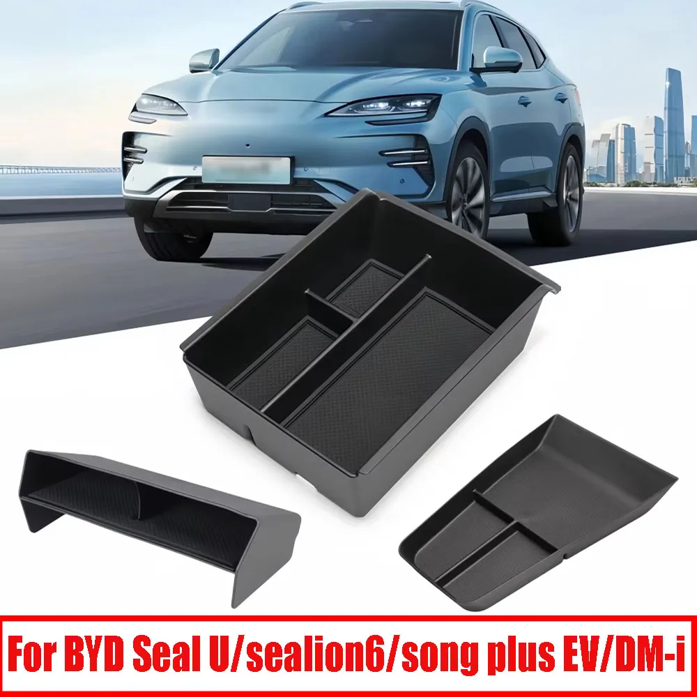 

Armrest Storage Box Cup Holder for BYD Seal U Sealion 6 Song Plus Champion Edition 2023 2024 2025 Car Interior Accessories