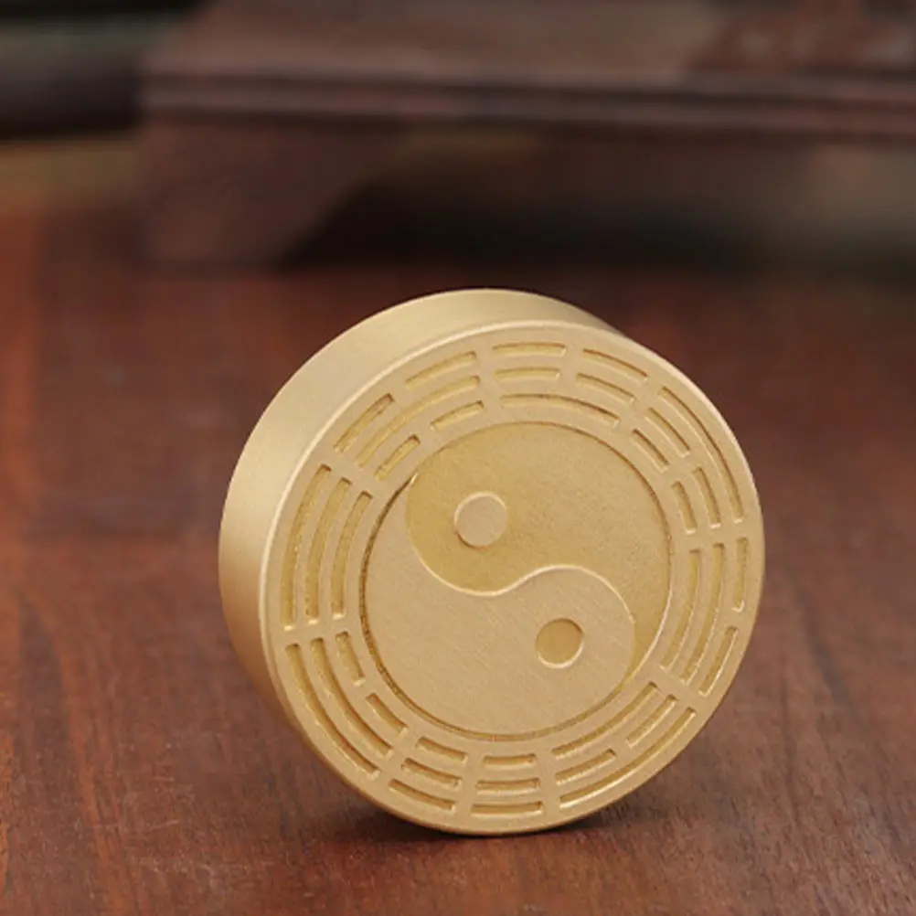 

Brass Paperweight for Calligraphy Desk Accessories Smooth Surface Polished Corners Creative Home Office Decor Chinese Culture