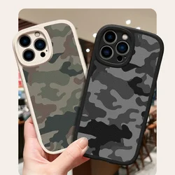 For Iphone15 Camouflage pattern soldier Phone Case for Iphone 13 11 12 13 14 Pro MAX Plus X XS XR 14 Lambskin Protective Covers