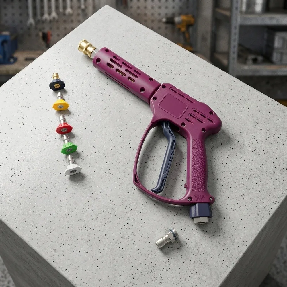 Pressure Washer Spray with Reinforced ABS Body Brass Components and 3/8 Quick Connect Fitting for Long Term Durability