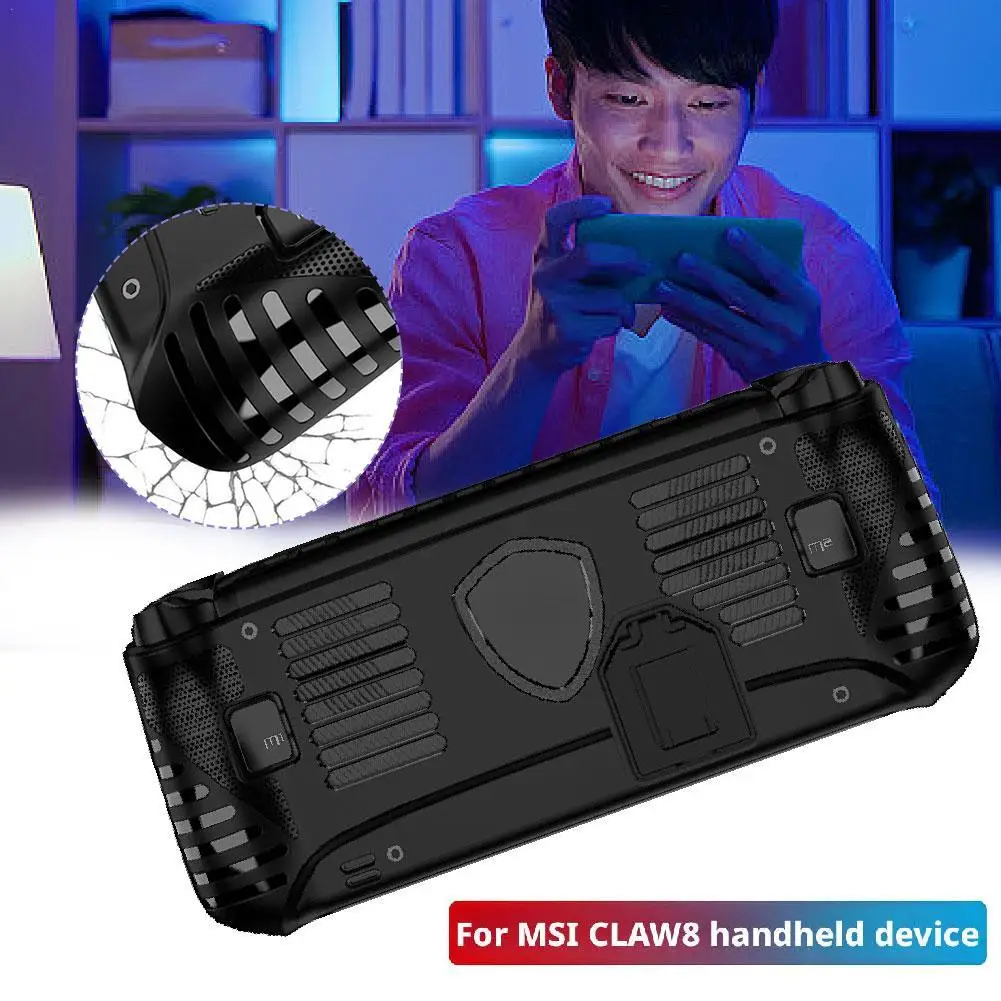 For MSI Claw 8AI+protective Case TPU Bracket Game Handheld Accessories Anti Fall Protective Case Comfortable Fit Protective Case