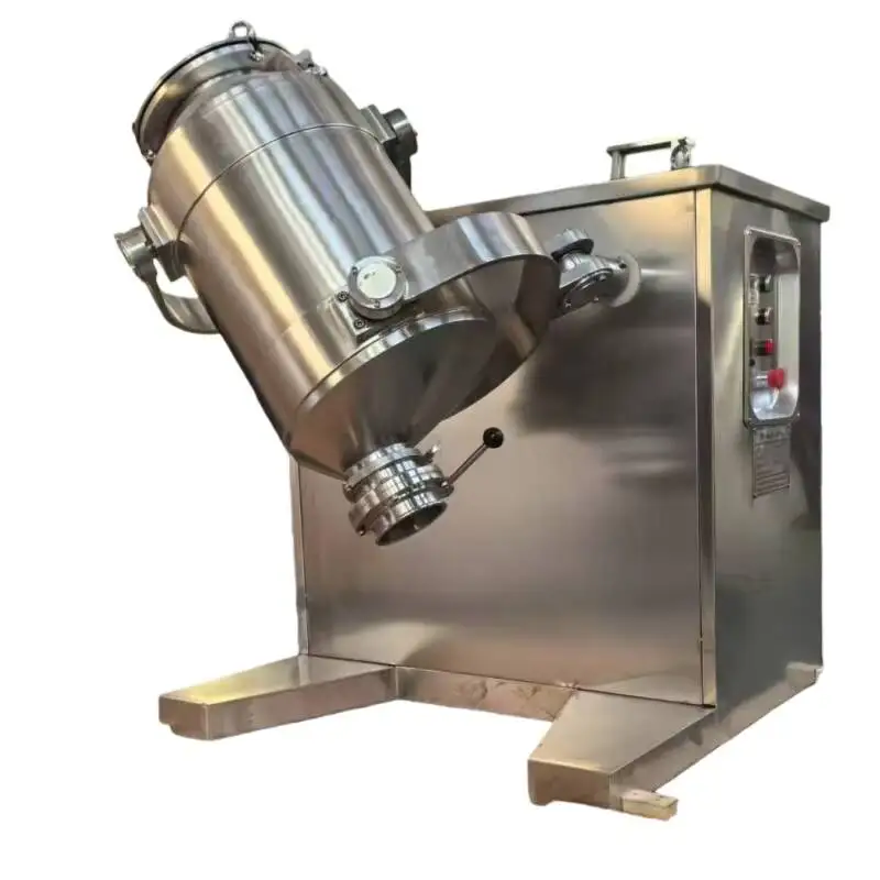 Stainless Steel 3D Rotating Mixer For Washing Powder And Cosmetic Automatic Mixing Machine