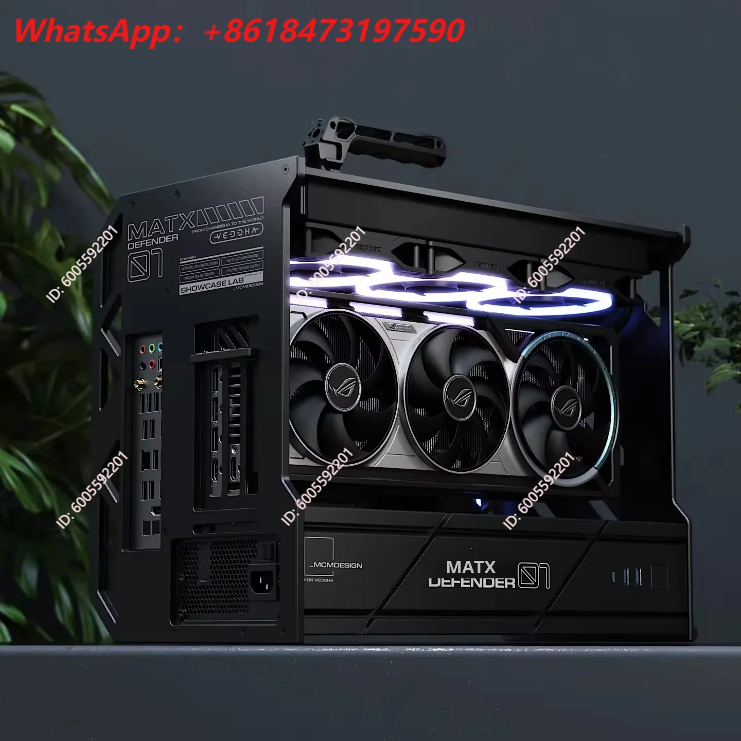 Open-frame Full Aluminum CNC Chassis Modular Water Cooling MATX Gaming Chassis Full Tower, DEFENDER MATX 01