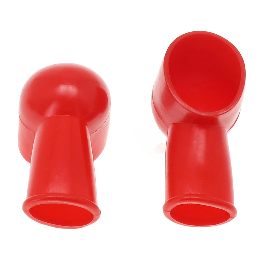 4 Piece Battery Terminal Insulation Set for Red and Black Posts Made of Heat Resistant Silicone Rubber for Various Vehicle Types